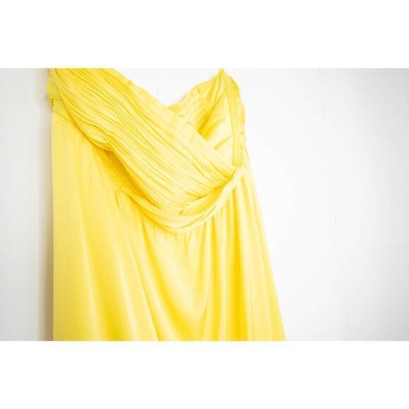 NEW‎ Alice + Olivia 100% Silk A-Line Mini Dress, Yellow, Large - Picture 7 of 14